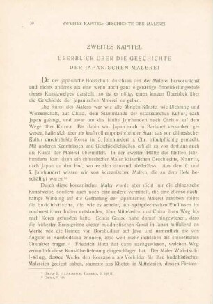Zweites Kapitel. Überblick über die Geschichte der japanischen Malerei