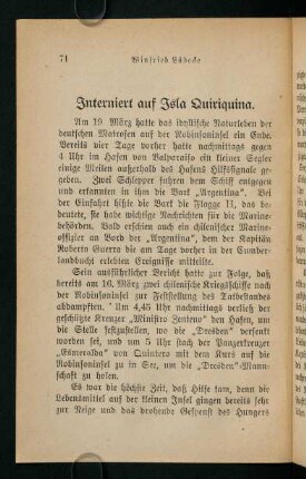 74-95, Interniert auf Isla Quiriquina