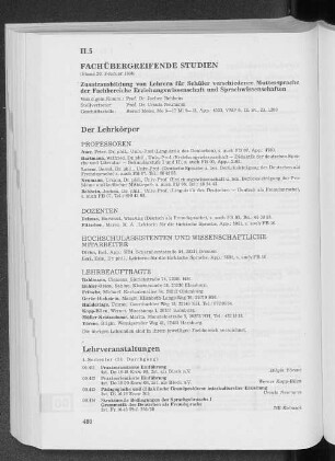 II.5 Fachübergreifende Studien