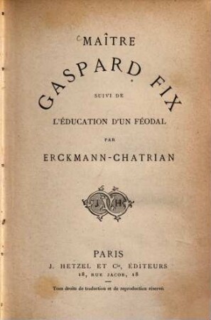 Maître Gaspard Fix