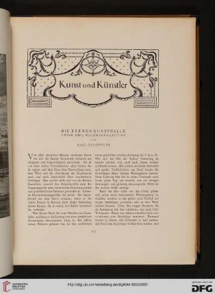 Die Bremer Kunsthalle unter Emil Waldmanns Leitung