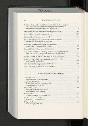 9. Verzeichnis der Rezensenten.
