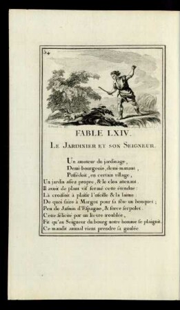 Fable LXIV. Le Jardinier Et Son Seigneur.