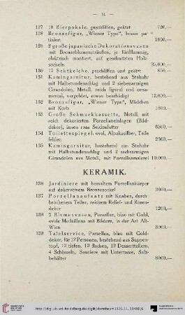 Keramik (Nr. 136-146)