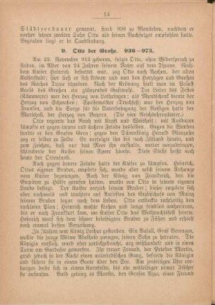 9. Otto der Große. 936-973.