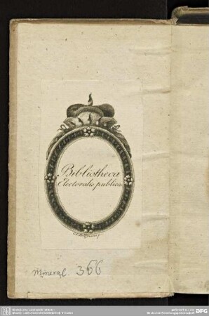 Exlibris: Bibliotheca Electoralis publica.