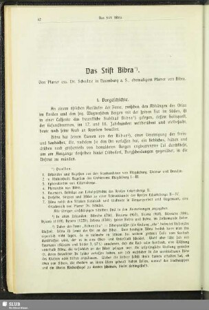 Das Stift Bibra