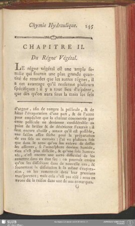 Chapitre II. Du Régne Végétal