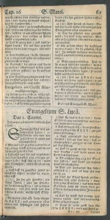 Evangelium S. Lucä.