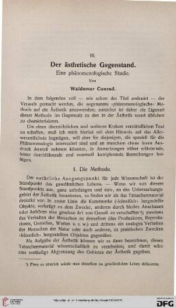 Der ästhetische Gegenstand, [1]