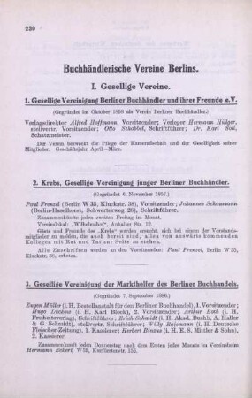 Buchhändlerische Vereine Berlins
