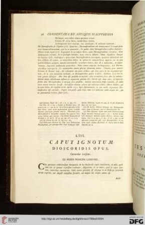 LXIX. Caput ignotum / LXIX. Testa ignota
