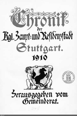 1910: Stadtchronik Stuttgart, 1910