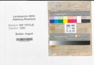 Entnazifizierung August Bueker , geb. 15.11.1901 (Arbeiter)
