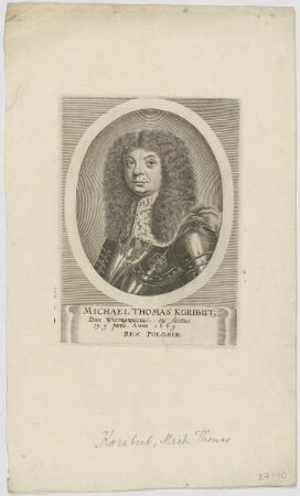 Bildnis des Michael Thomas Koributus, Rex Poloniae