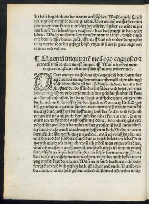 Quoniam iniquitatem meam ego cognosco et peccatum meum contra me est semper.
