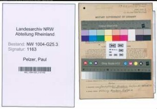 Entnazifizierung Paul Pelzer , geb. 31.03.1898 (Kaufmann)