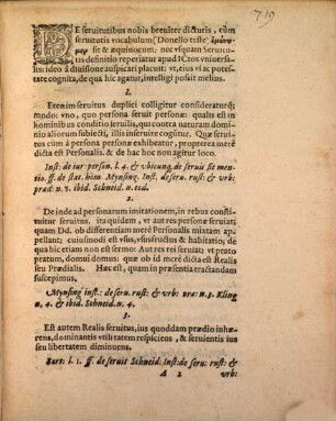 Disp. de servitutibus rusticorum et urbanorum praediorum