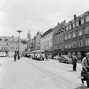 Annaberg, Markt : Annaberg-Buchholz, Markt. Blick in die Große Kirchgasse zur Stadtkirche Sankt Annen