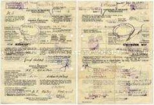 Entlassungsschein für einen deutschen Kriegsgefangenen - Personenkonvolut