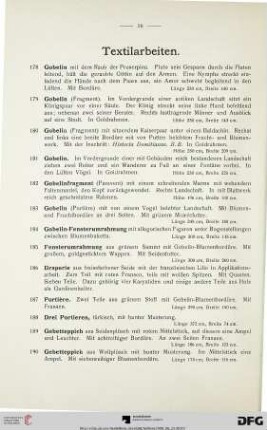 Textilarbeiten (Nr. 178-205)