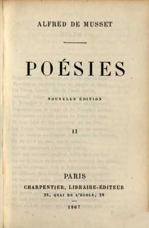 Poésies, 2