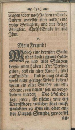 X. Mein Freund!