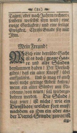X. Mein Freund!