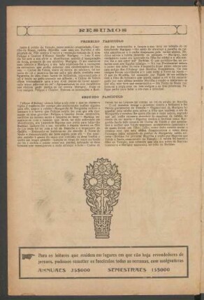 Resumos : Primeiro fascículo [e] Segundo fascículo