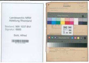 Entnazifizierung Alfred Sohl , geb. 16.02.1895 (Kaufmann)