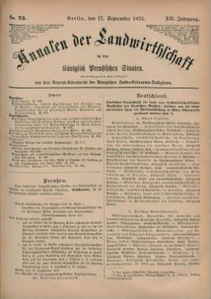 No. 75. Berlin, den 17. September 1873. XIII. Jahrgang.
