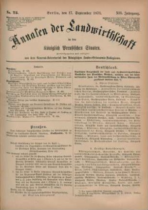 No. 75. Berlin, den 17. September 1873. XIII. Jahrgang.