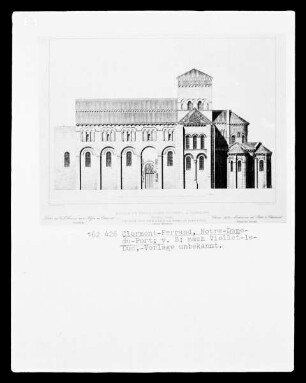 Clermont-Ferrand, Notre-Dame-du-Port, Ansicht von Süden