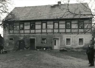 Malschendorf, Eichbuschweg 12. Zweiseithof (um 1850). Wohnstallhaus