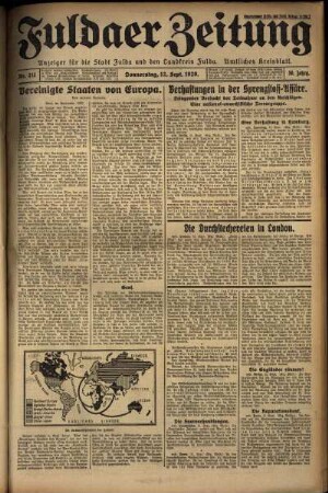 Ausgabe vom Donnerstag, den 12. September 1929.