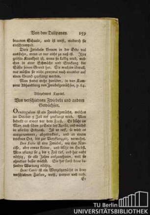 Achtzehntes Kapitel. Von verschiedenen Zwiebeln und andern Gewächsen.