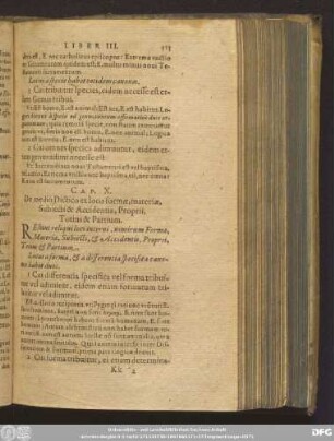 Cap. X. De medio Dictico ex loco formae, materiae, Subiecti & Accidentis, Proprii, Totius & Partium.