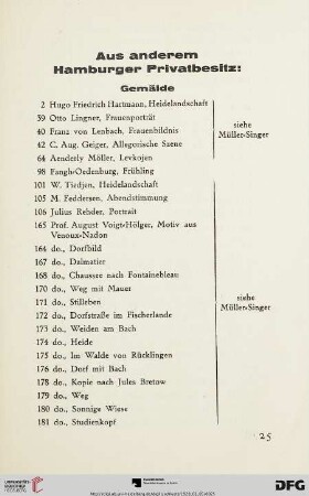 Aus anderem Hamburger Privatbesitz: Gemälde (Nr. 2-3642)