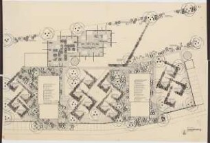 GeWoBAG-Siedlung, Berlin-Tegel Grünplanung: Pflanzplan Detail Nr IV 1:100