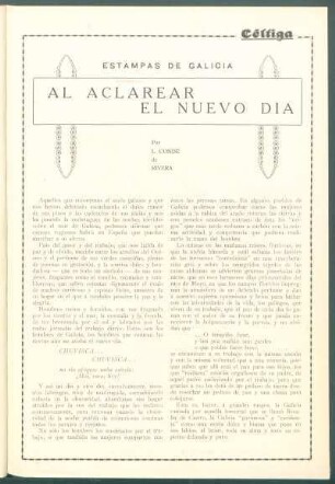 Estampas de Galicia : Al aclarear el nuevo día