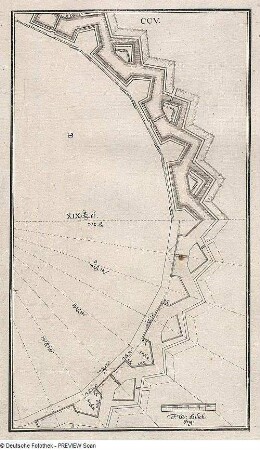 Teilgrundriss neunzehneckige Festung