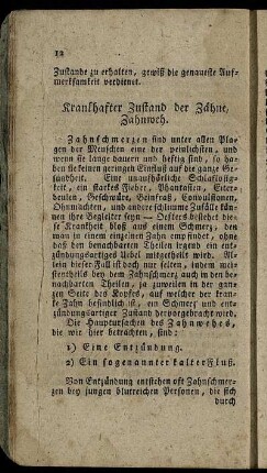Krankhafter Zahnstand der Zähne. - Krankhafter Zustand der Zähne, Zahnweh.