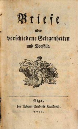 Briefe über verschiedene Gelegenheiten und Vorfälle