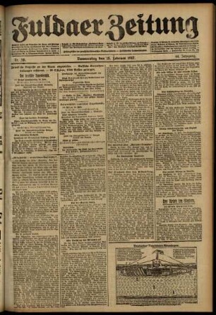 Ausgabe vom Donnerstag, den 15. Februar 1917.