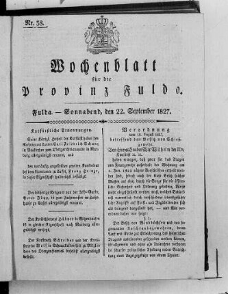 Nr. 38, Ausgabe vom 22. September 1827