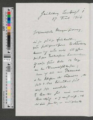 Brief an Werner von Melle
