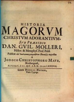 Historia magorum, Christum adorantium