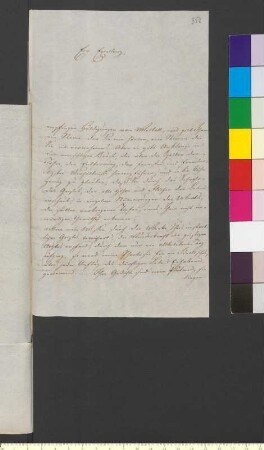 Brief von Tengnagel, Adolph Fabritius de an Goethe, Johann Wolfgang von