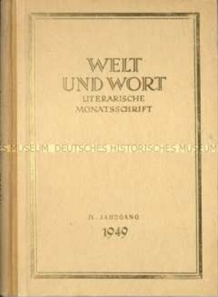 Literarische Monatsschrift. 4. Jg. 1949