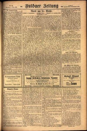 Zweite Ausgabe vom Sonntag, den 27. März 1927.